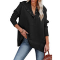 EVALESS Women's Casual Oversized Sweatshirts Hoodies Basic Button V Neck Long Sleeve Hooded Cotton Breathable Henley Pullover Tops 2026 Womenswear Winter Fall Outfits Clothes with Pockets