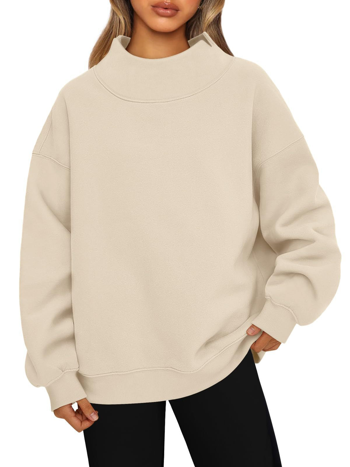Fleece High-Neck Pullover Comfort Wear