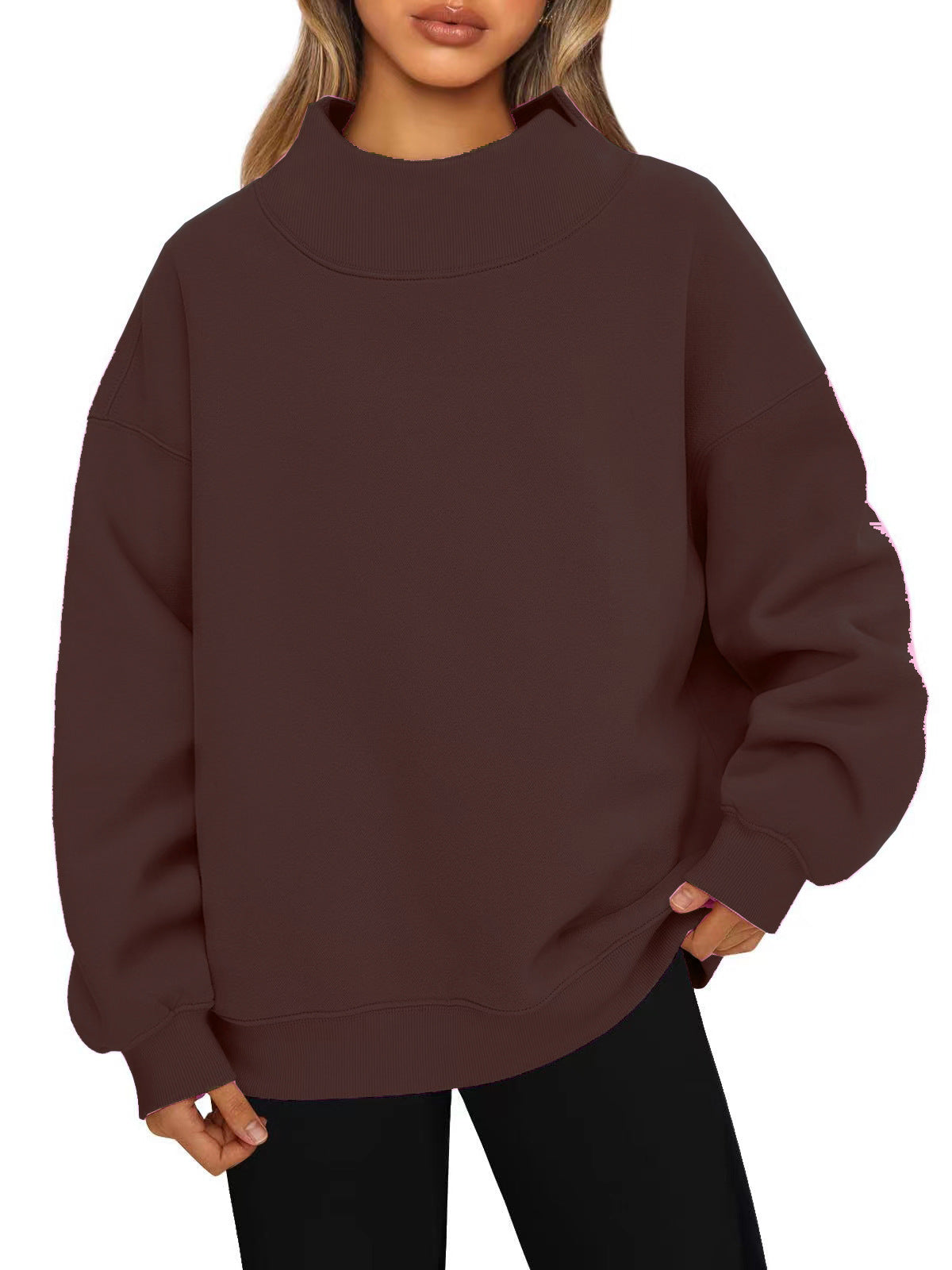 Fleece High-Neck Pullover Comfort Wear
