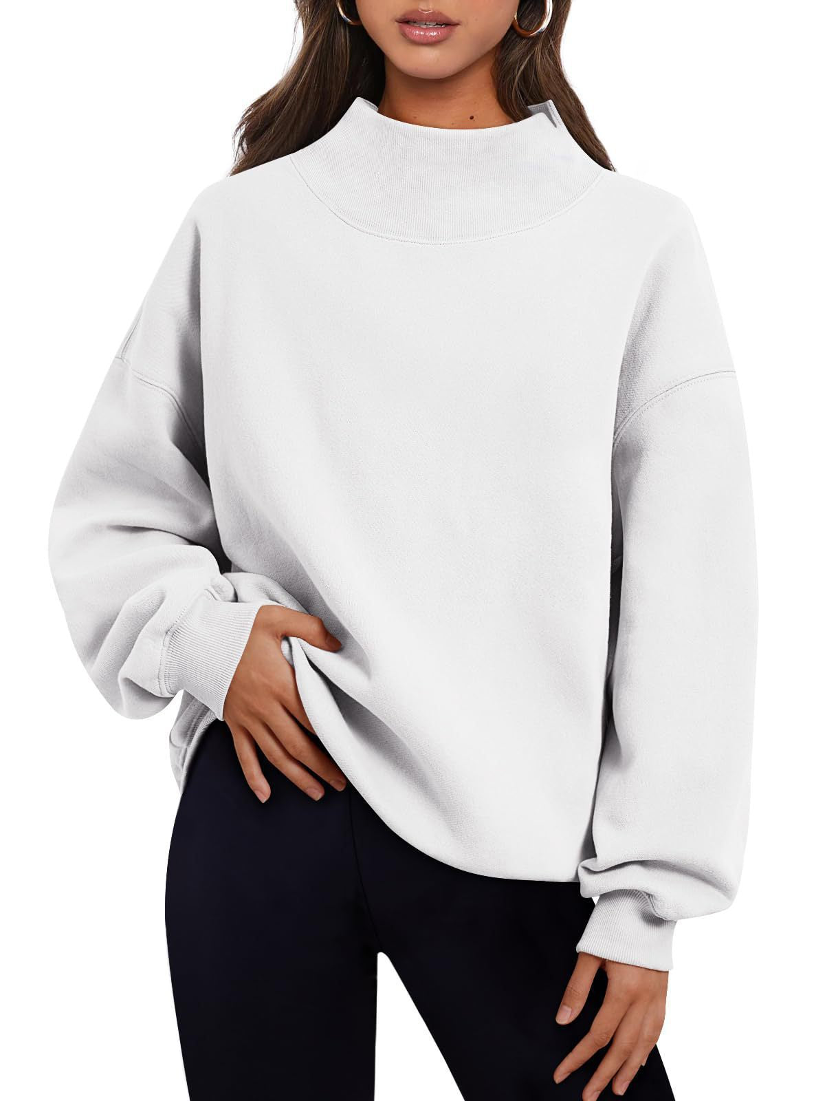 Fleece High-Neck Pullover Comfort Wear