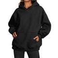 Womens Oversized HoodiesFleece Sweatshirts Long Sleeve SweatersPullover Fall Clothes with Pocket Fallreshness