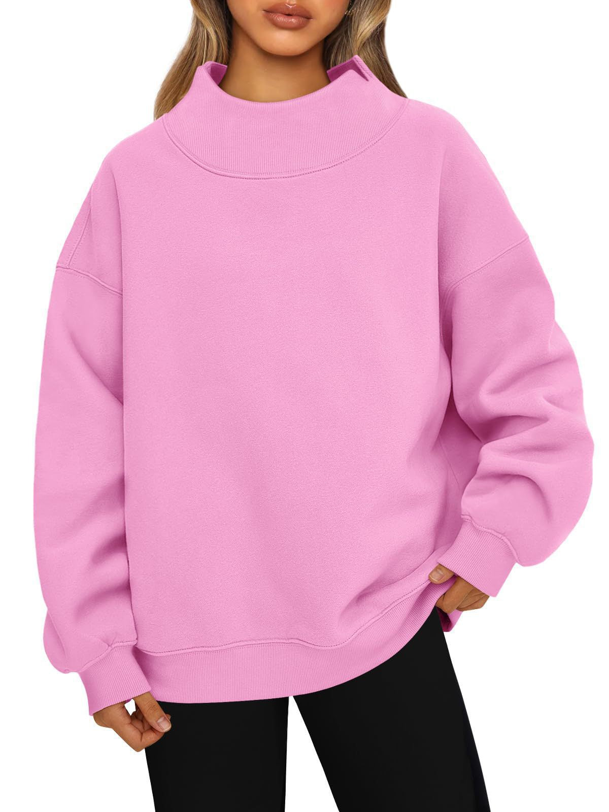 Fleece High-Neck Pullover Comfort Wear