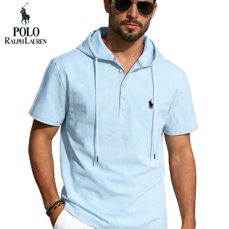 Everyday Comfort Hooded Polo Shirt