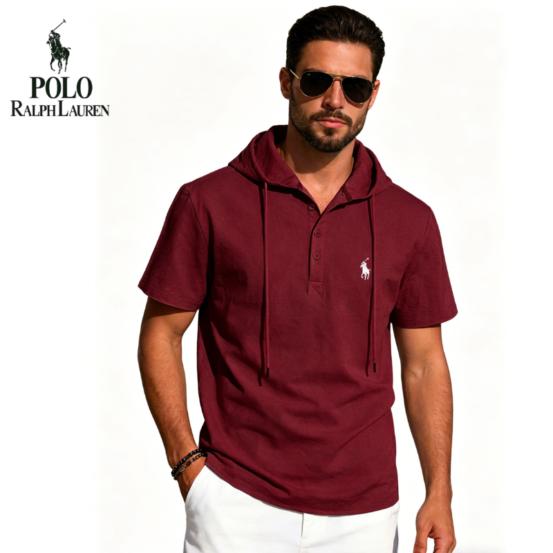 Everyday Comfort Hooded Polo Shirt